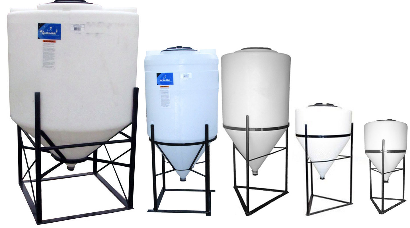 Cone Bottom Plastic Inductor Tank Water Treatment Biodiesel Processor gallery