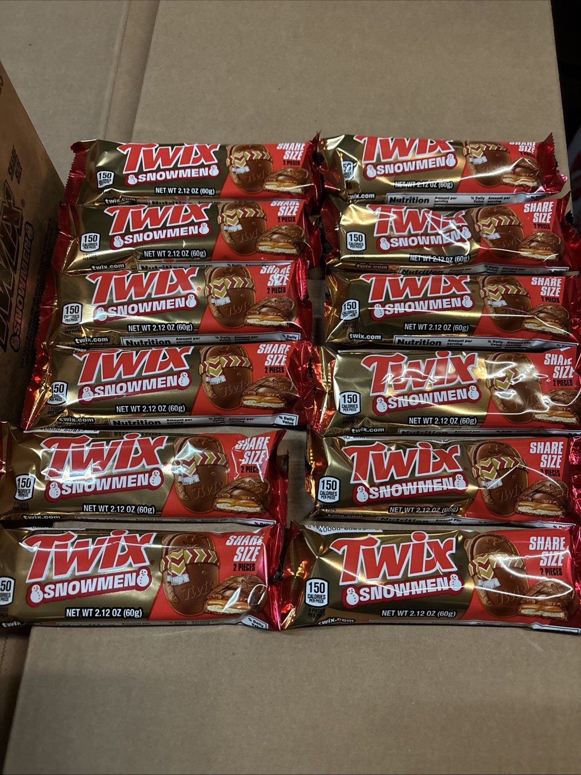 TWIX Snowmen 12 Pk Limited Edition Chocolate Caramel Share Size, BB: 08/26 gallery