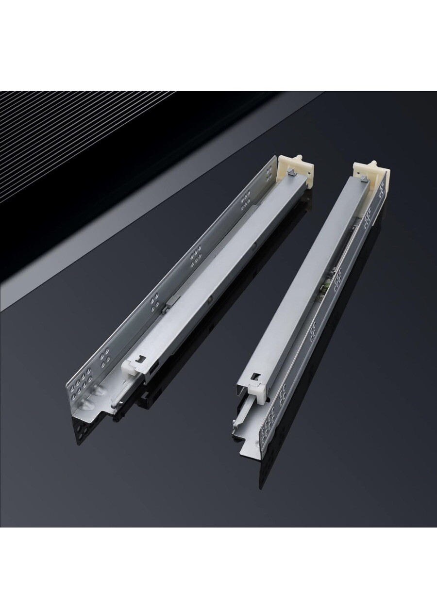 1Pair 21" Soft Close Drawer Rails Full Extension Locking Device Included gallery