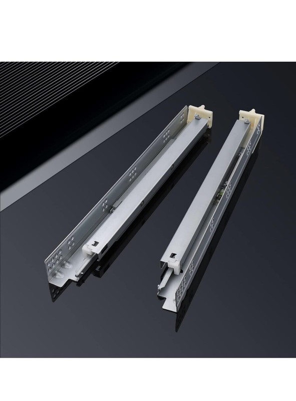 1Pair 21" Soft Close Drawer Rails Full Extension Locking Device Included gallery