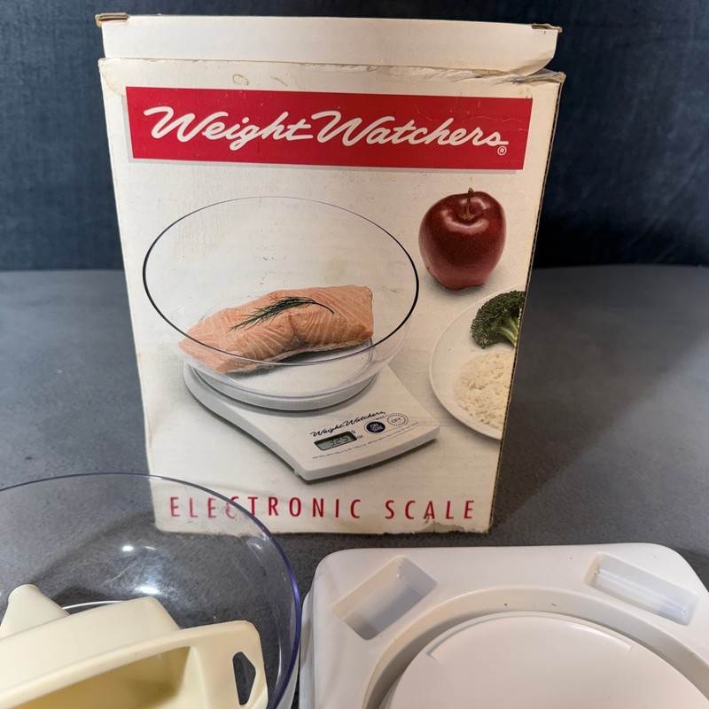Weight Watchers Electronic Kitchen Scale Digital Food Portion Control White Bowl gallery