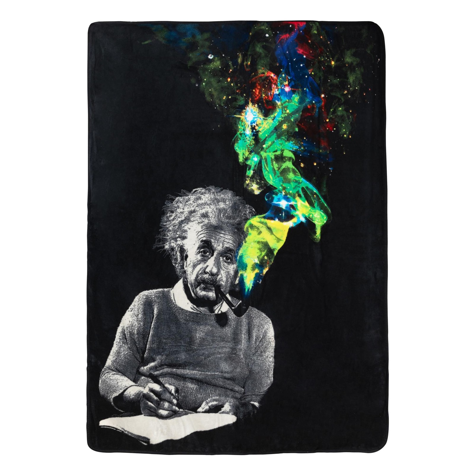Albert Einstein Smoke Galaxy Lightweight Fleece Throw Blanket | 45 x 60 Inches gallery