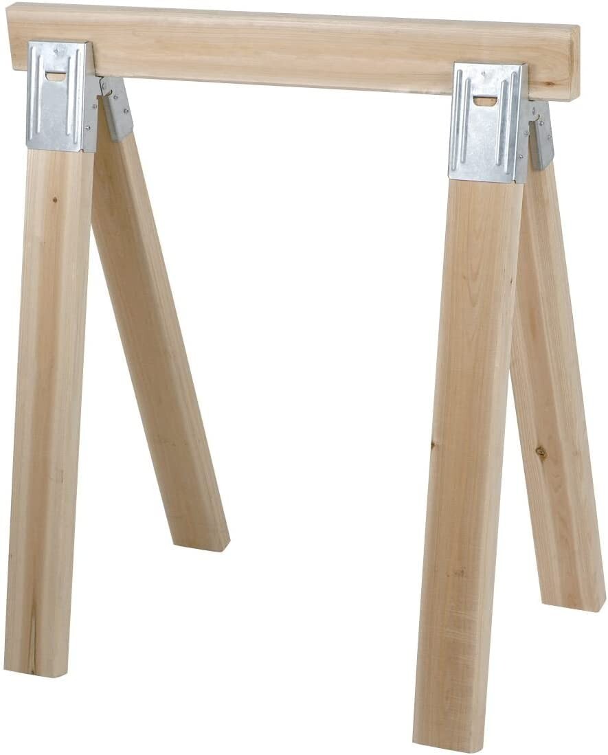 2-Piece Heavy Duty Sawhorse Brackets with 400Lb / 180Kg Capacity (One Pair) gallery