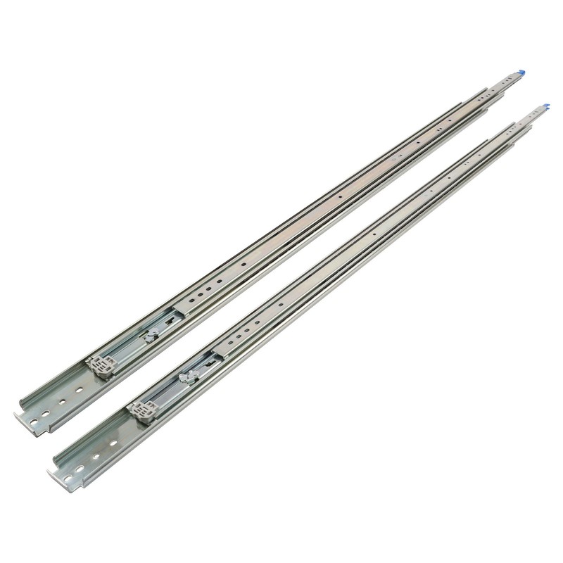 1 Pair Locking Drawer Slides 52 Inch Lock & Full Extension 500 lbs Load Capacity gallery