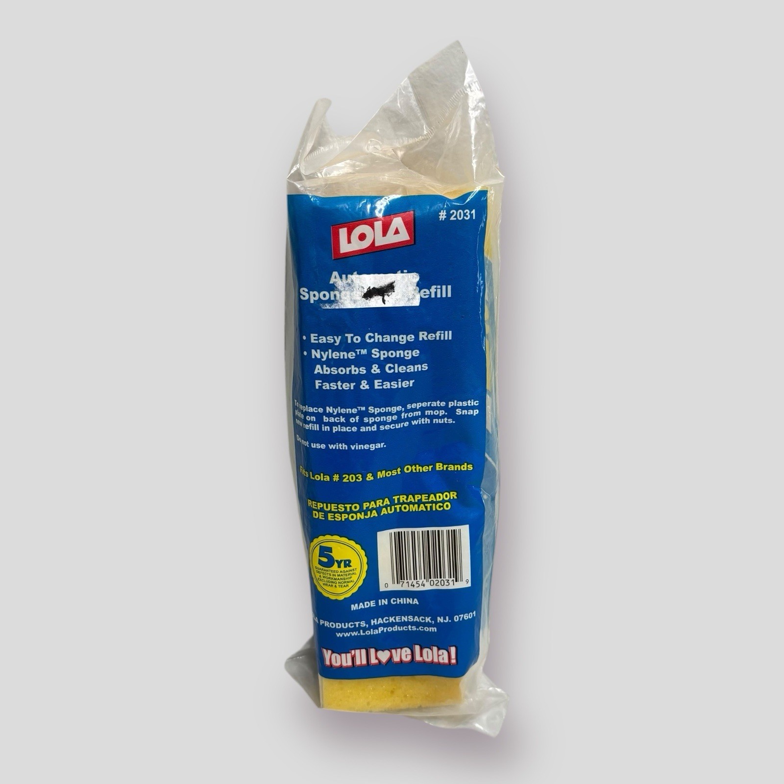 LOLA Automatic Sponge Mop Refill Super Absorbent Head #2031 NOS gallery