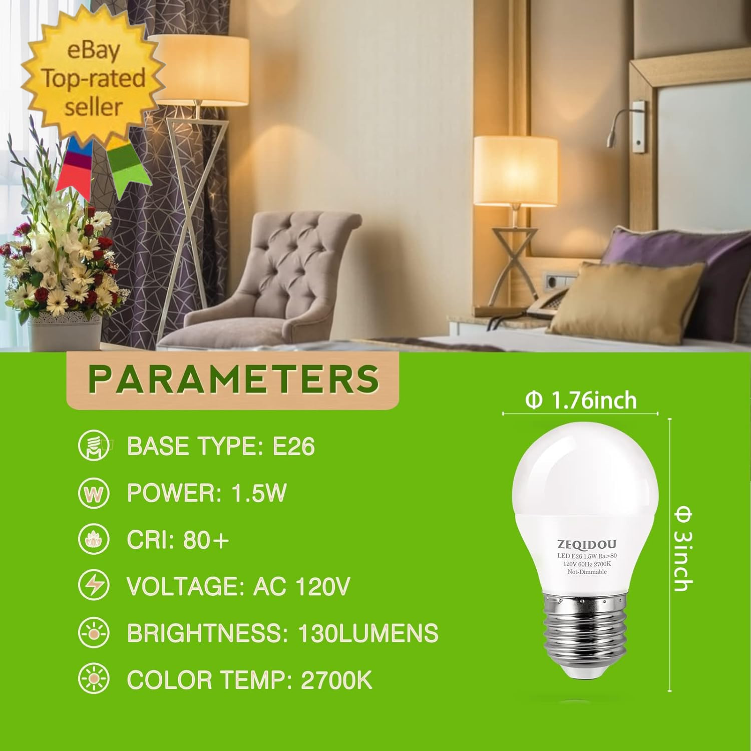 Low Watt LED Light Bulbs 1.5W Equivalent 15W 20W Light Bulb, A15 LED 15 Watt gallery