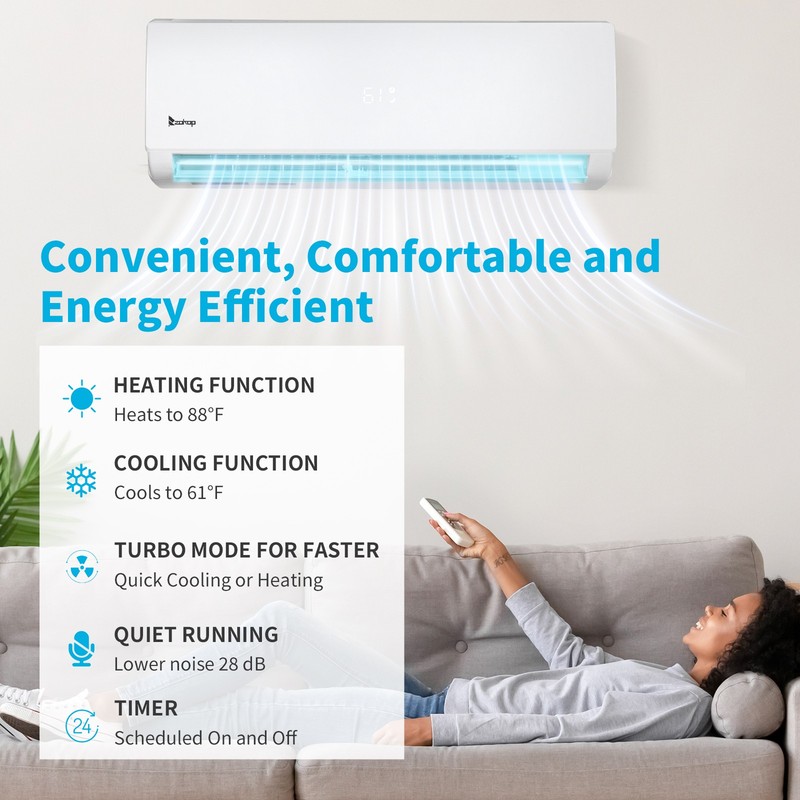 4 Zone Mini Split 38000BTU Quad Zone Mini Split Air Conditioner 4 x 25Ft Copper gallery