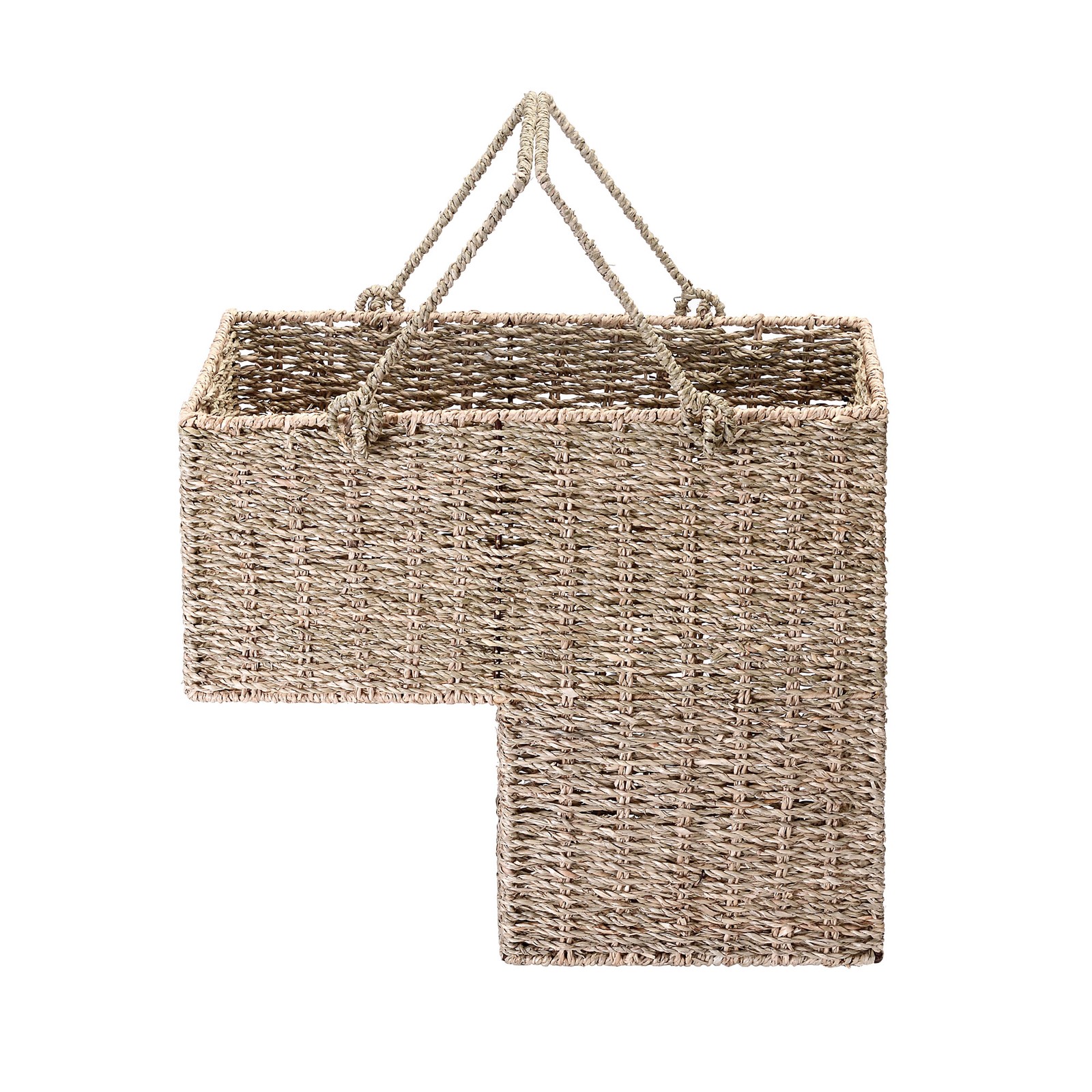 14-Inch Wicker Stair Case Basket Handmade Woven Seagrass StairStep gallery