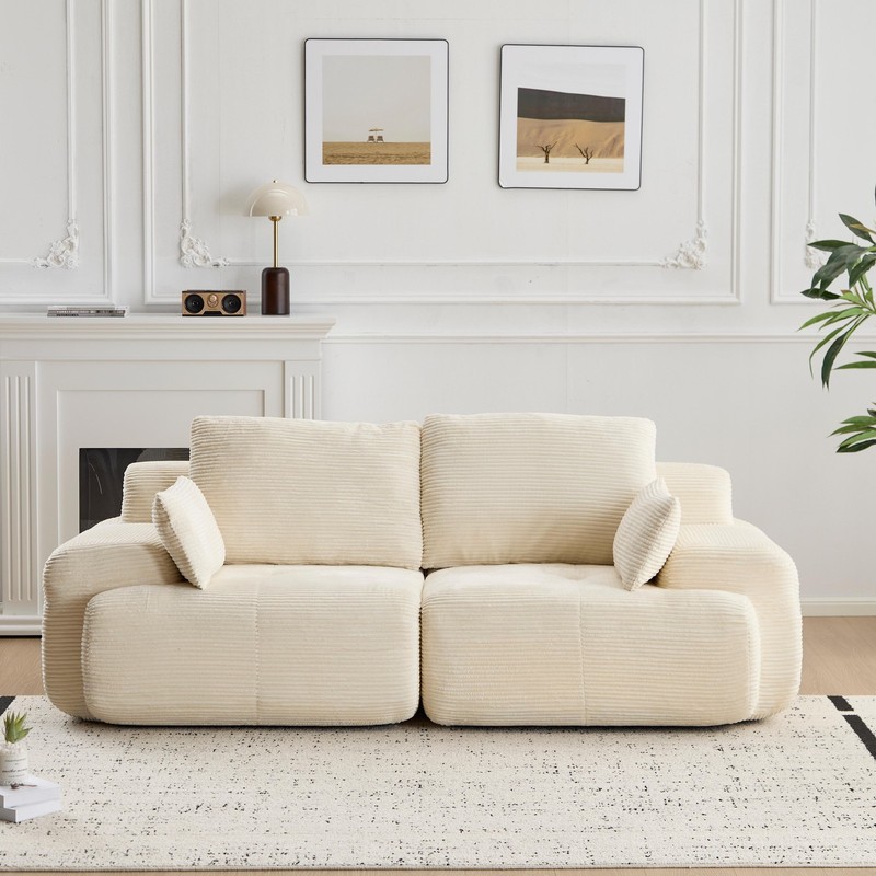 Memory Foam Modular Sofa – Modern Minimalist 2-Seater Lounge Couch gallery