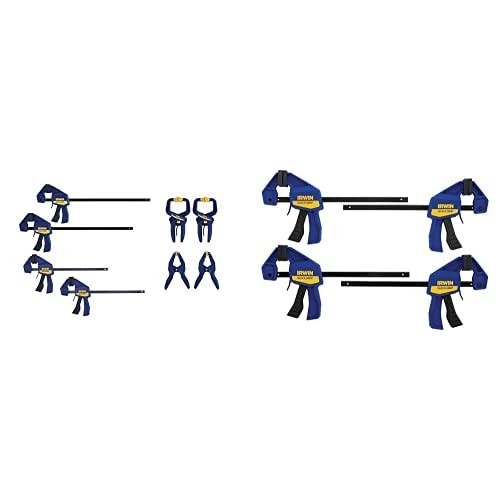 8-Piece Quick-Grip Clamp Set, One-Handed Mini Bar Clamps, 6-Inch, 4-Pack gallery