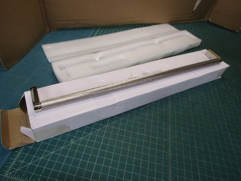 1 – Restoration Hardware Lambeth Knurled 18 inch Pull Polished Nickel NEW in Box gallery