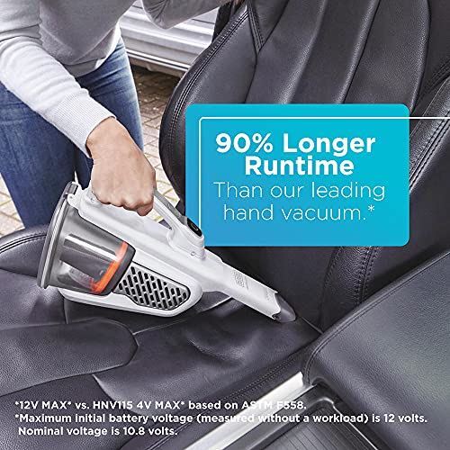 BLACK+DECKER Dustbuster Handheld Vacuum, Cordless, AdvancedClean+, White (HHVK32 gallery