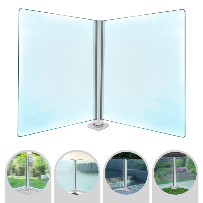 Glass Railing Post 91cm Corner Post Stainless Steel Balustrade for Balcony Stair gallery