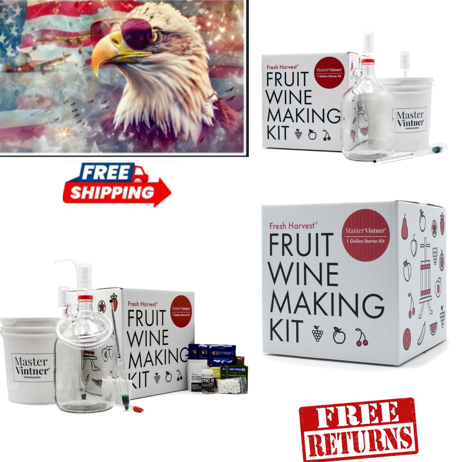 Quick and Engaging Wine Making Experience - One Gallon Fruit Kit for Beginners gallery