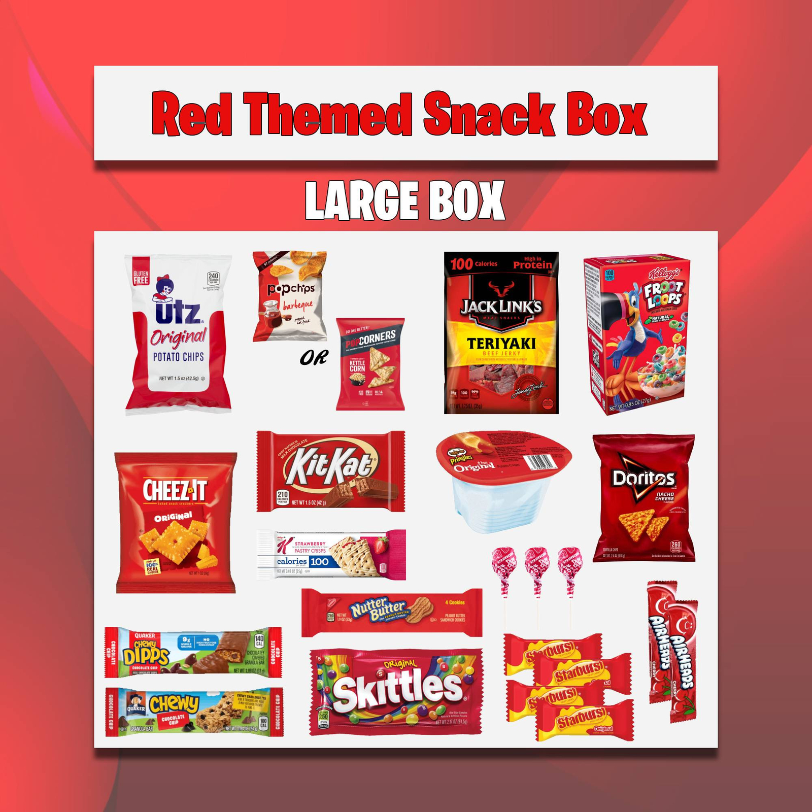 Red Snack Box - Red Snacks Red Party Candy Cookies Red Gift gallery