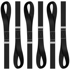 Soft Loop Tie Down Straps – 1,500 Load Capacity & 4,500 Lbs 12 Inch Black