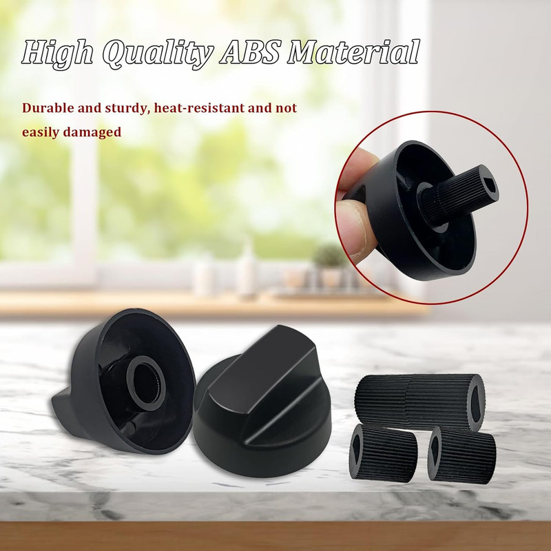 4 Pack Black Upgrade Universal Knobs Replacements Control Switch Knob with 12 Ad gallery