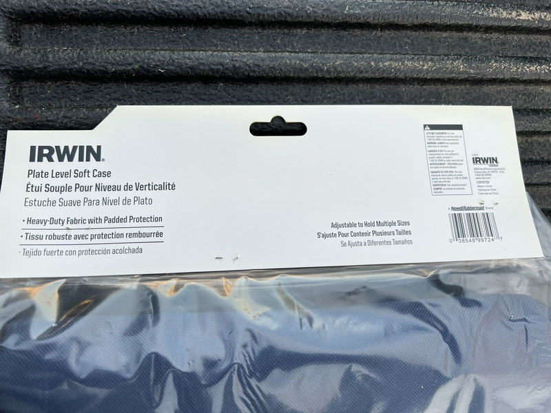 Irwin 4’ 5’ 6’ Adjustable Soft Case For Extendable Plate level New in package! gallery