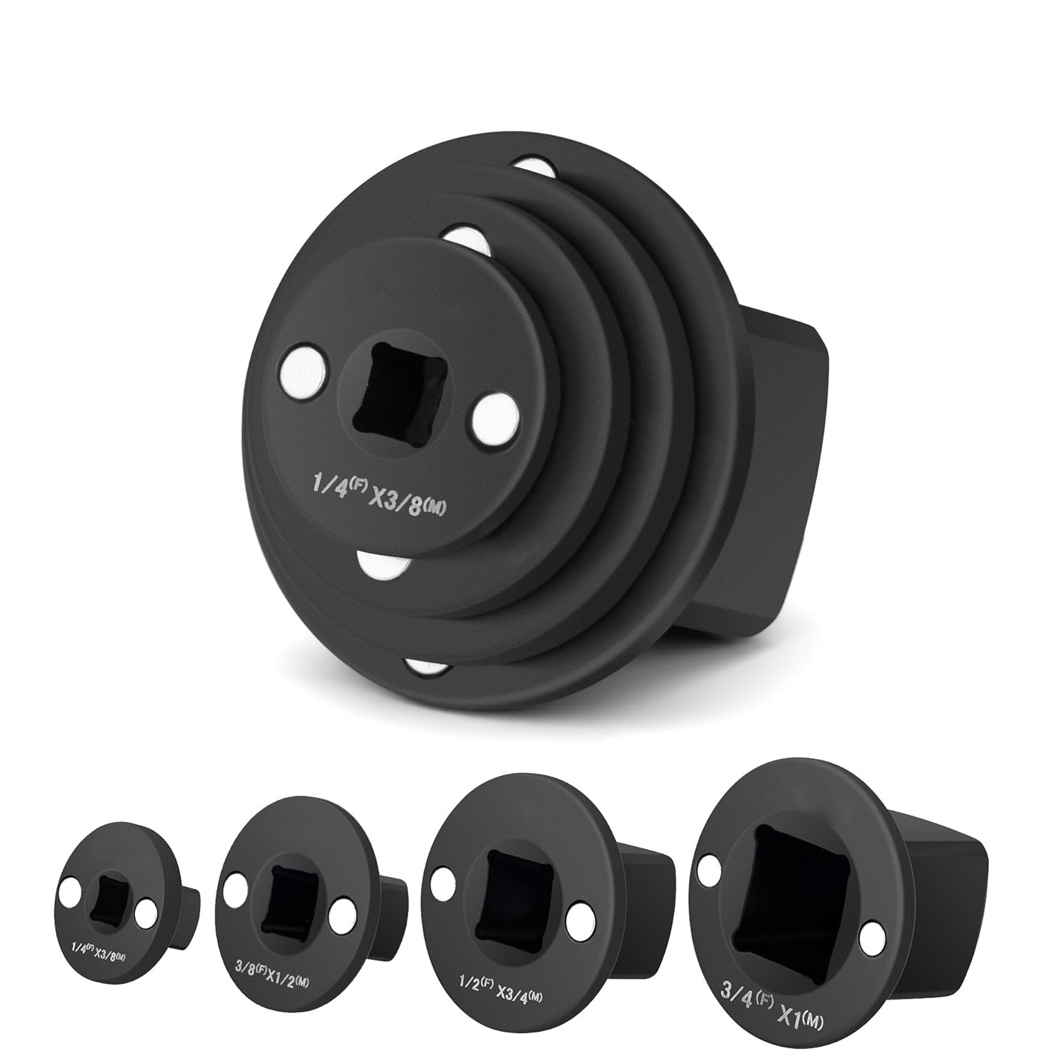 4-Pack Low Profile Impact Socket Adapter Set, Drive Reducing Ratchet Adapter Set gallery