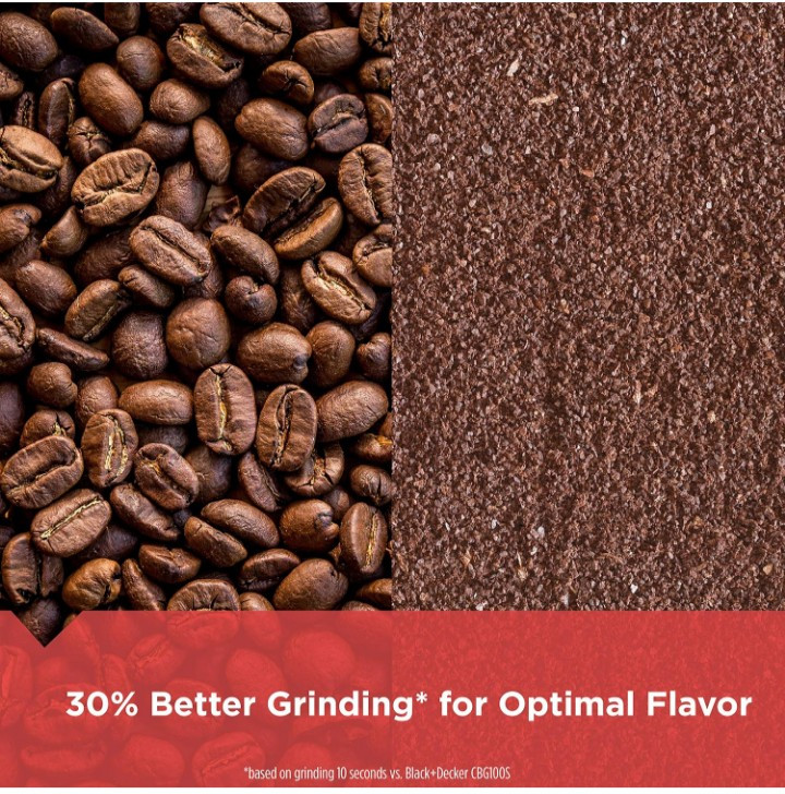 Black + Decker Easy Touch Coffee Grinder, 2/3 Cup Coffee Bean Capacity - New gallery