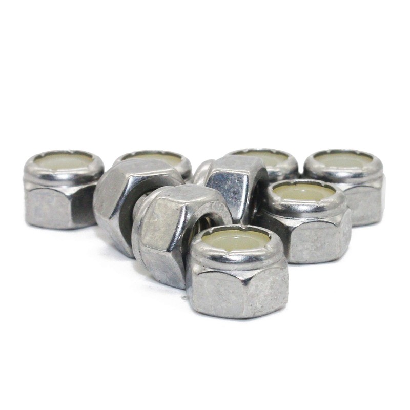 Quantity 50Pcs 1/4-20 Nylon Insert Hex Lock Nuts, (50 Pack), Plain gallery