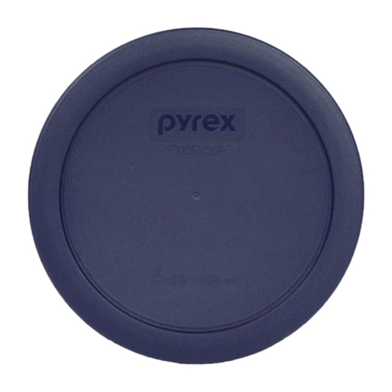 Pyrex 7201-PC Round 4 Cup Storage Lid Cover Blue 4 Pack New for Glass Bowl gallery