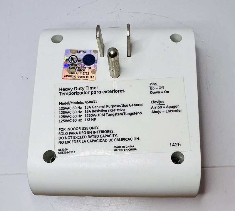 BIG BUTTON TIMER x3 Model 458205/458431 FOR INDOOR USE ONLY 2 & 3 Prong gallery