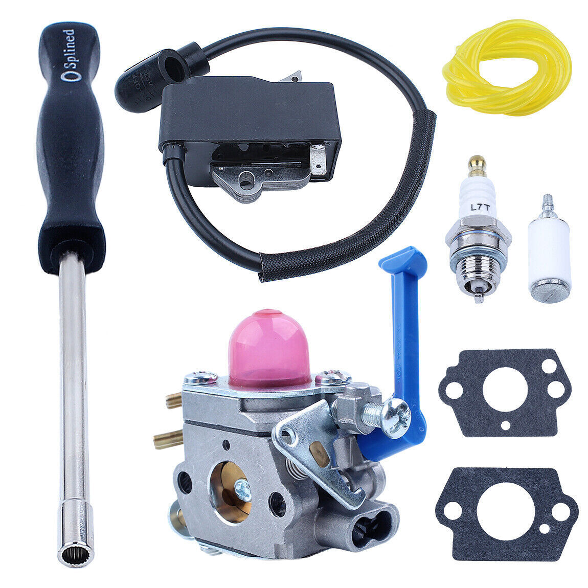 Ignition Coil Carburetor Kit For Husqvarna 124L 125L 125LD 128CD 128LD 128LDX gallery