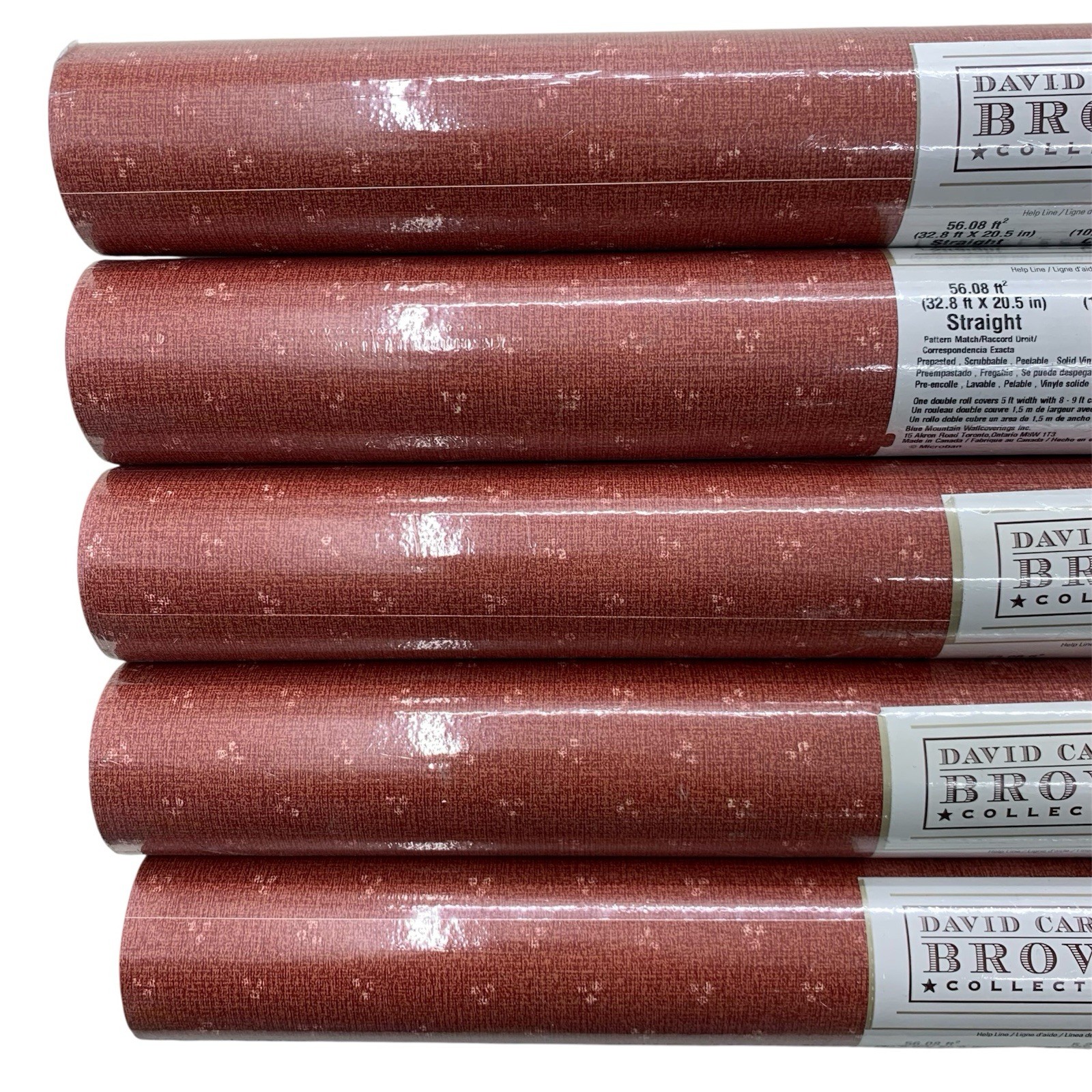 5 Count Imperial Wallcoverings Wallpaper Vintage Red W/Dots “David Carter Brown” gallery