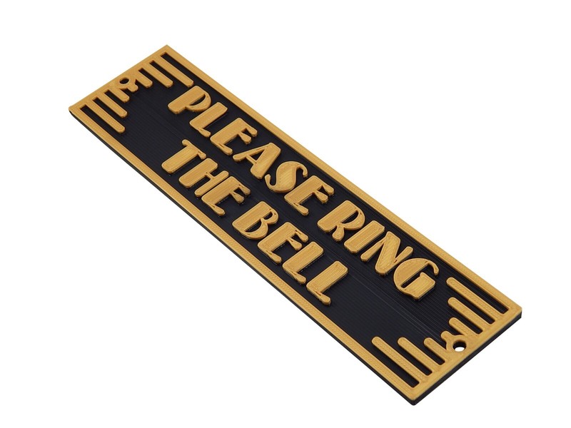 Plastic Please Ring The Bell Art Deco Style Sign Office Home Décor Wall Plaque gallery