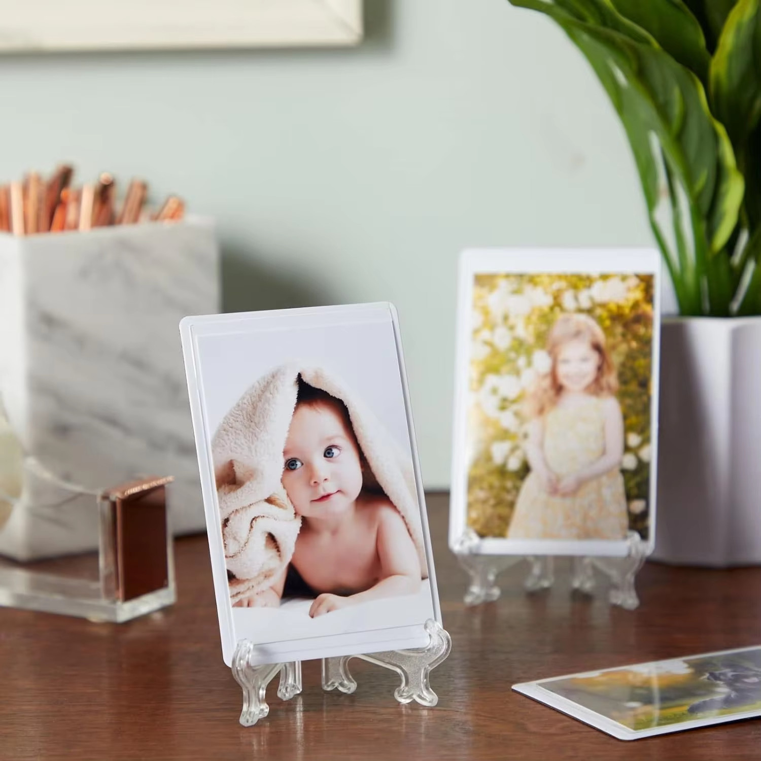 Plastic Acrylic Easels or Stand/Plate Holders to Display Pictures or Other Items gallery