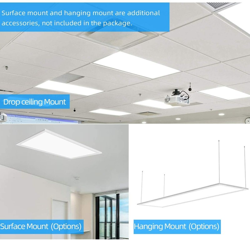 2x4 LED Panel Light,0-10V Dimmable 75W 5000K Daylight, Lay in Fixture for Office gallery