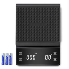High Precision Coffee Scale with Timer, 3Kg/0.1G, Batteries Included