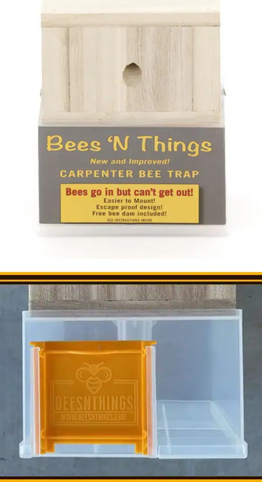 Bees 'N Things Outdoor Hanging Carpenter Bee Trap No Chemical free Ship gallery