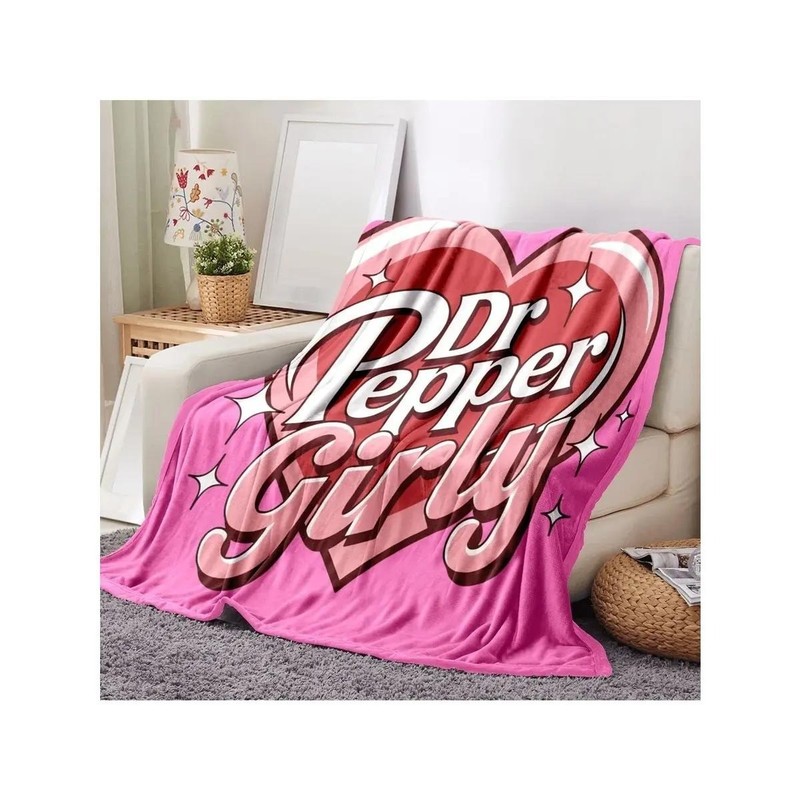 Dr. Pepper Soft Flannel Throw Blanket - Cozy Warm for Couch Bed Office Travel gallery