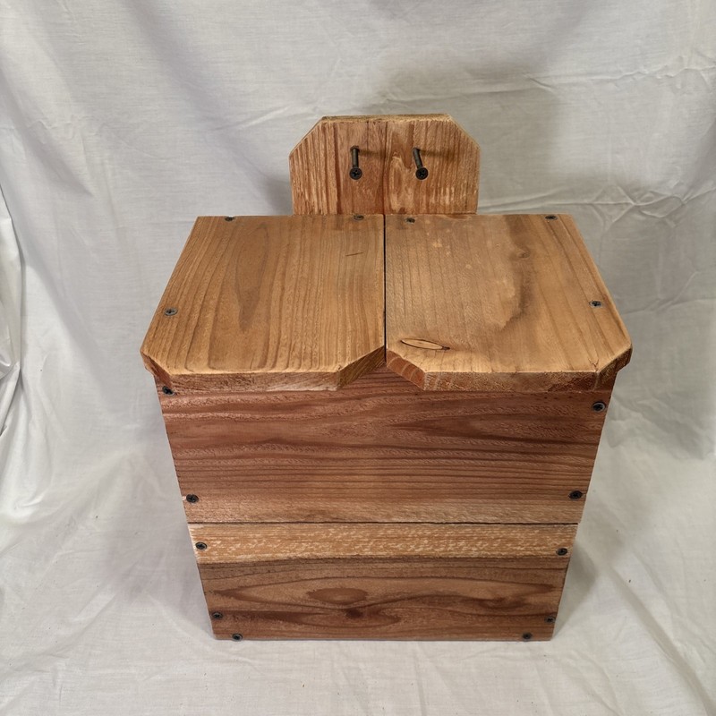 Solid Cedar Backyard Squirrel House Nesting Box - Wooden Wildlife Box- Large gallery