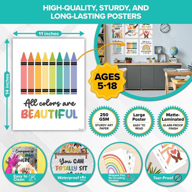 Decorably Diversity Posters for Classroom - 12 Inclusion Posters for Classroo... gallery