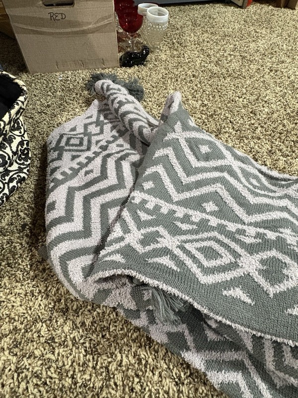 Acrylic Geometric Pattern Grays Morocco Throw Extra Warm Reversible Cozy New gallery