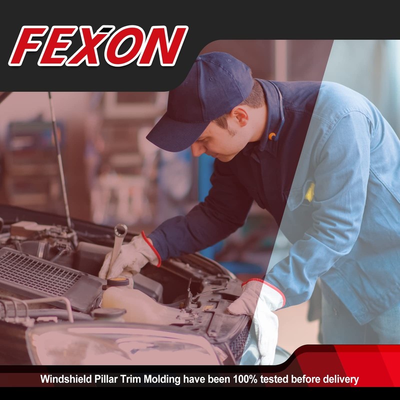 FEXON Front Driver Side Windshield Outer & Inner A Pillar Trim Molding Kit Co... gallery