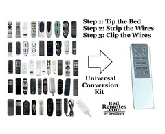 Universal Adjustable Bed Remote w Massage Conversion Kit (24v-29v motors only)
