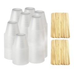 1 Oz (30ml) Polypropylene Mixing Cups Set with 200 Birchwood Mixing Sticks – …