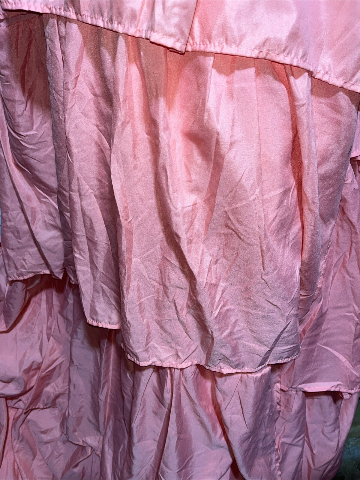 Ruffled 5 layers Drapery Curtain Panels 43x 84 Coral Spring Summer Fall 2 Panels gallery