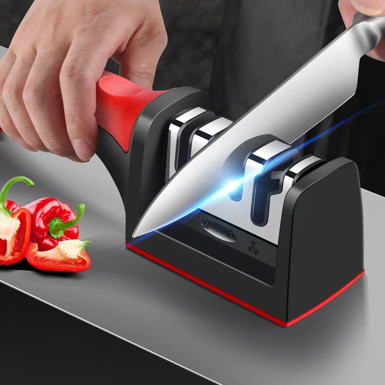 Knife Sharpener Professional Ceramic Tungsten Kitchen Sharpening System 4 Stage gallery