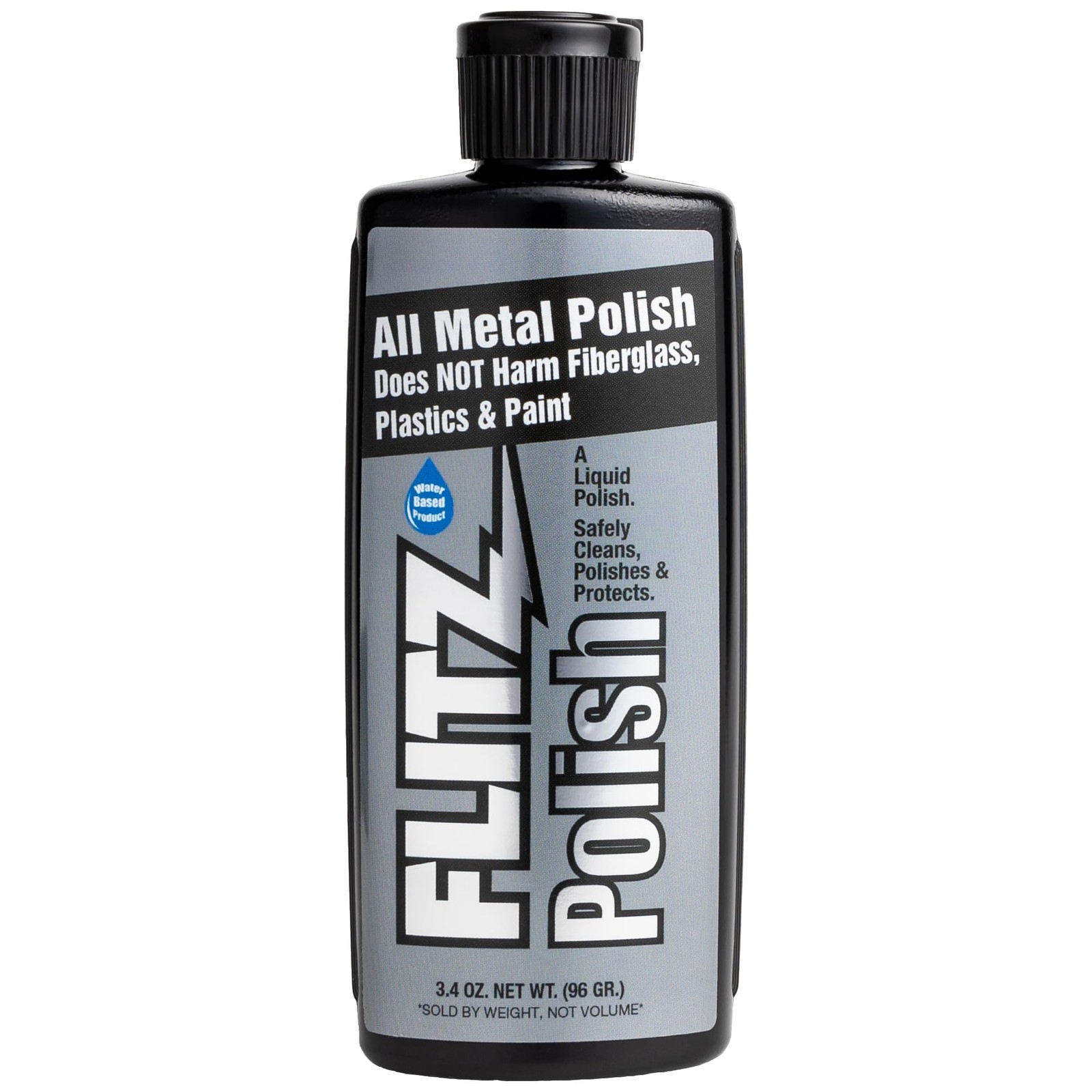 Flitz Multi Purpose Metal Polish Liquid - 3.4oz 3.4 Fl Oz (Pack of 1), Silver gallery