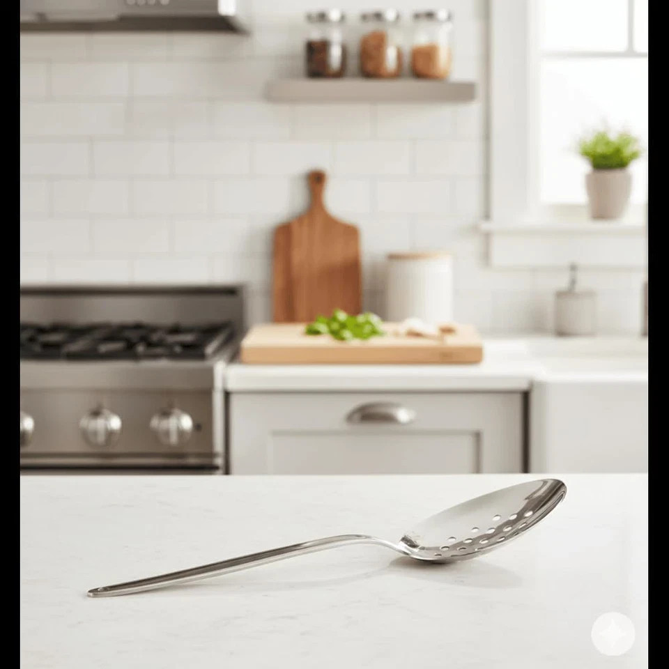 Kunz Spoons 18/10 Stainless Steel Spoon - Gray Kunz Slotted Spoon - Large Sau... gallery