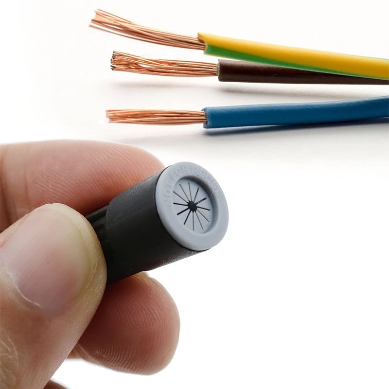 20pcs Waterproof Wire Connector, Outdoor Cap Nuts for #8 to #22 Black gallery