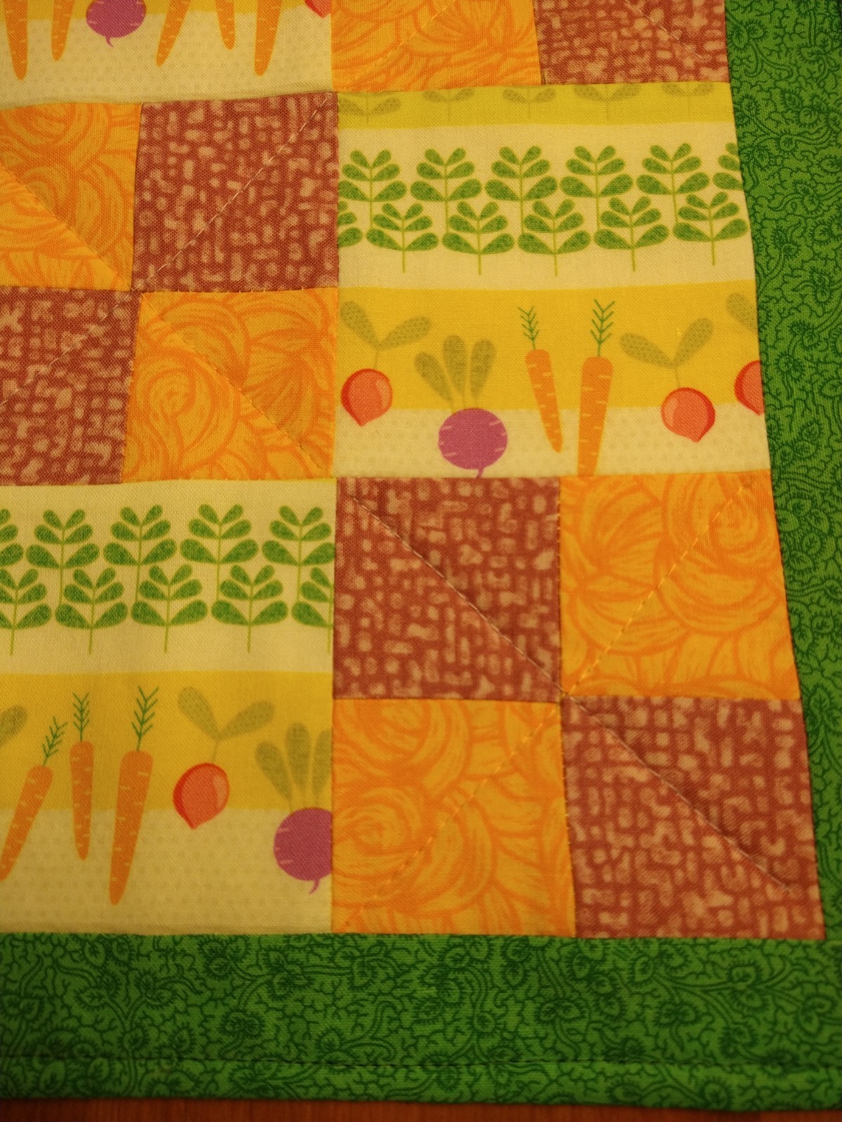 Vegetable Garden Handmade Quilted Table Runner, 30 x 13 inches Free Shipping gallery
