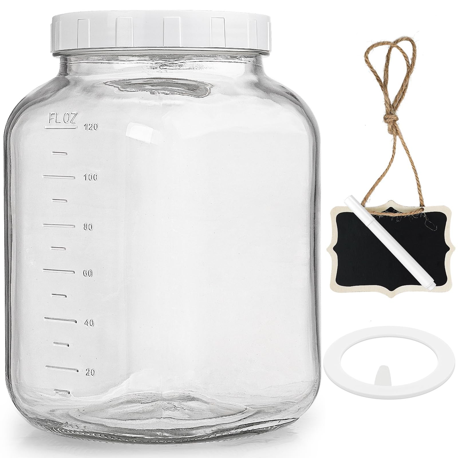 1 Gallon Glass Storage Jar with Lid, Large Mason Jar Wide Mouth with Airtight... gallery