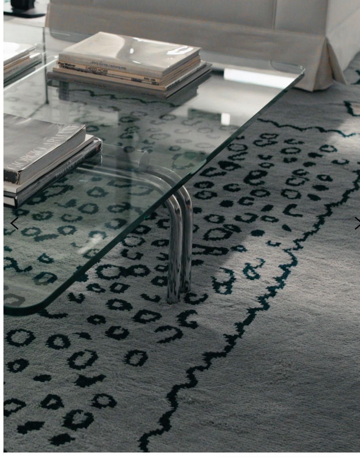 Hand-Tufted Wool Rug | Abstract Animal Print | Pastel Blue & Green Area Rug gallery