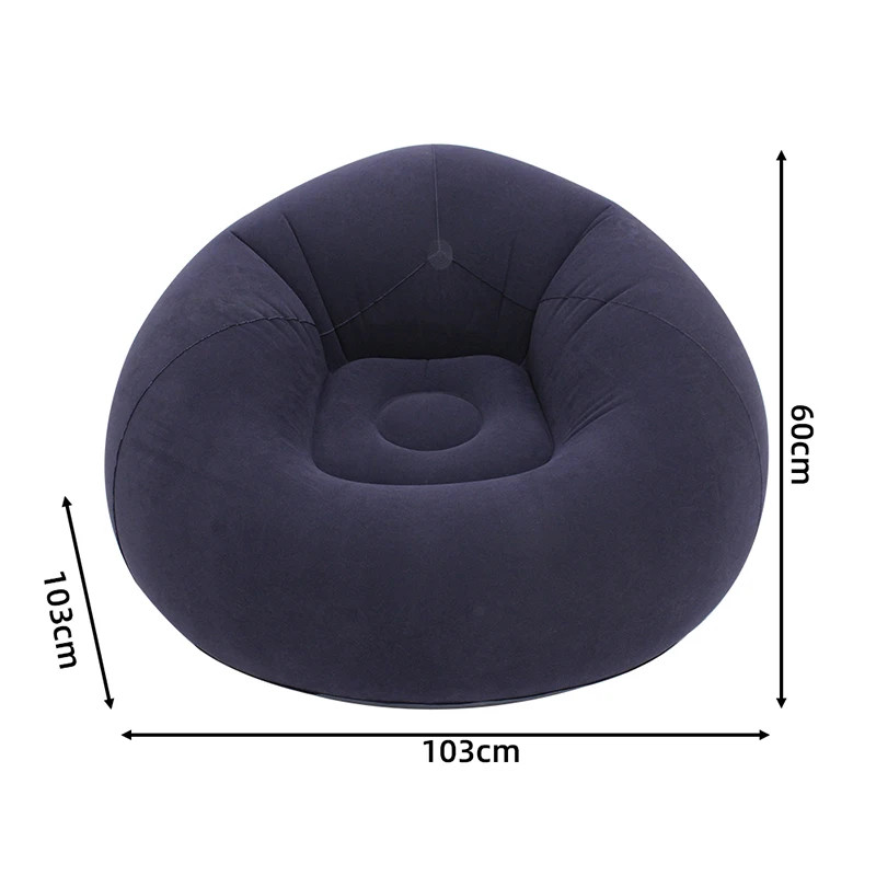 Lazy Inflatable Sofa Portable Foldable Pvc Flocking Single-Person Inflatable Sof gallery